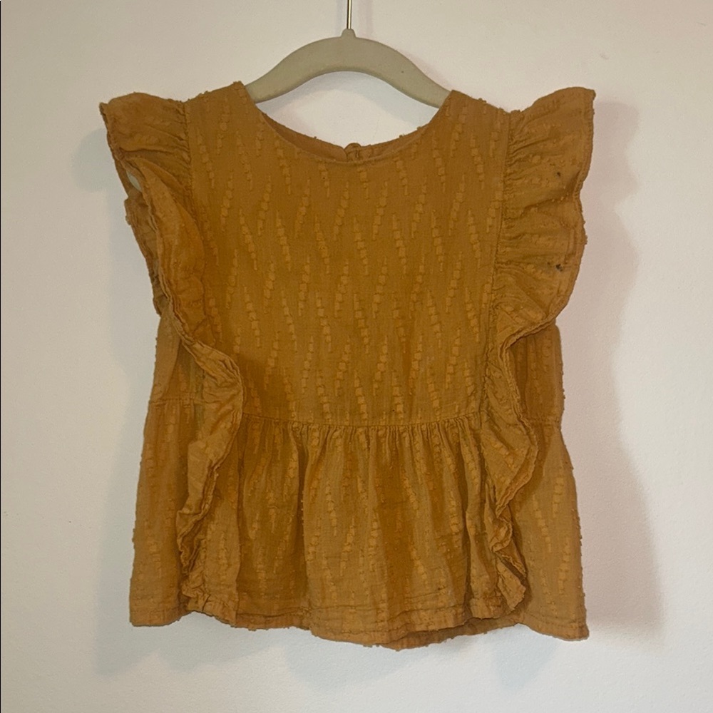4for$20 - Zara Kids Mustard Ruffle Top